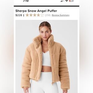 ALO Yoga Tan Puffer Jacket